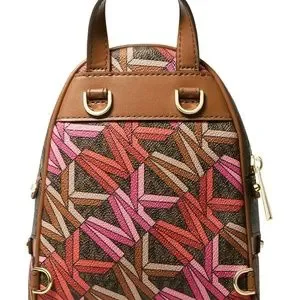 Bags | Nwt Michael Kors Rhea Zip Xs Messenger Backpack Brown  display picture 3